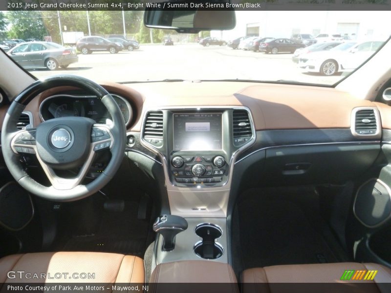 Bright White / Summit Dark Sienna Brown/Black 2015 Jeep Grand Cherokee Summit 4x4