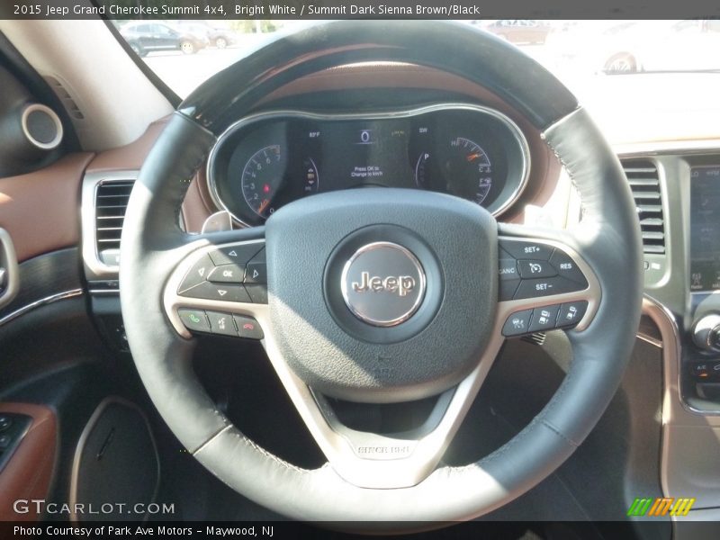 Bright White / Summit Dark Sienna Brown/Black 2015 Jeep Grand Cherokee Summit 4x4