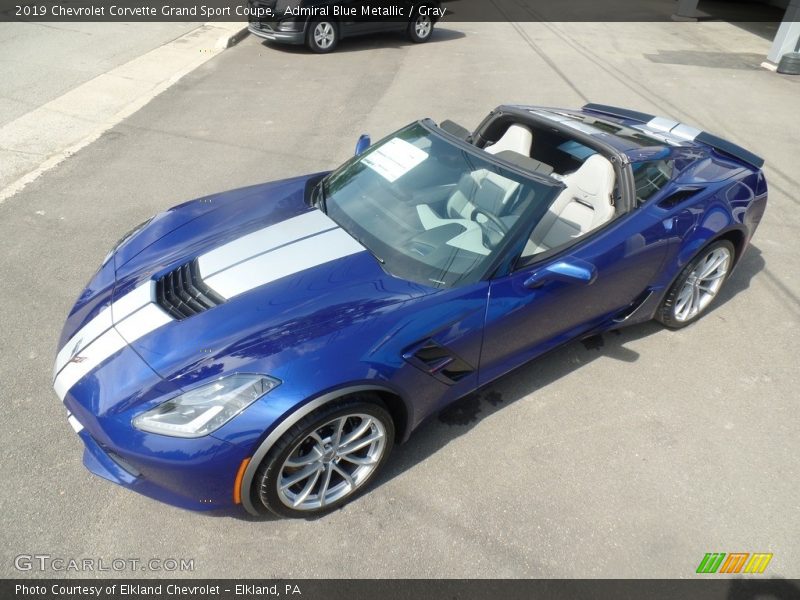 Admiral Blue Metallic / Gray 2019 Chevrolet Corvette Grand Sport Coupe