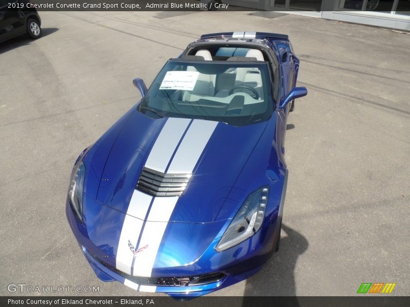 Admiral Blue Metallic / Gray 2019 Chevrolet Corvette Grand Sport Coupe