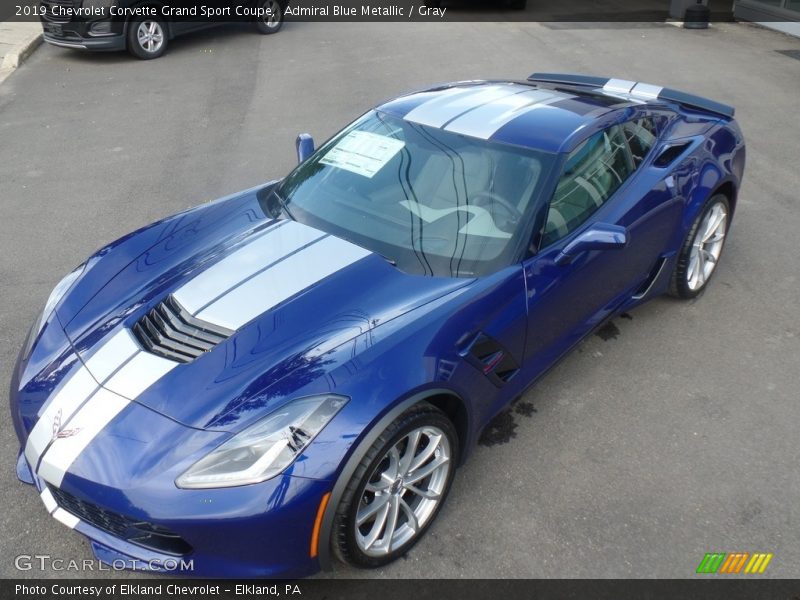 Admiral Blue Metallic / Gray 2019 Chevrolet Corvette Grand Sport Coupe