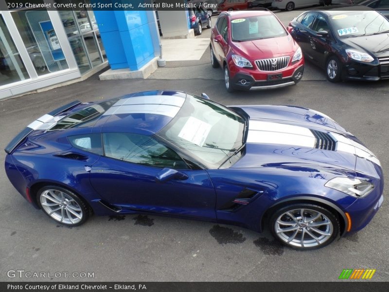 Admiral Blue Metallic / Gray 2019 Chevrolet Corvette Grand Sport Coupe