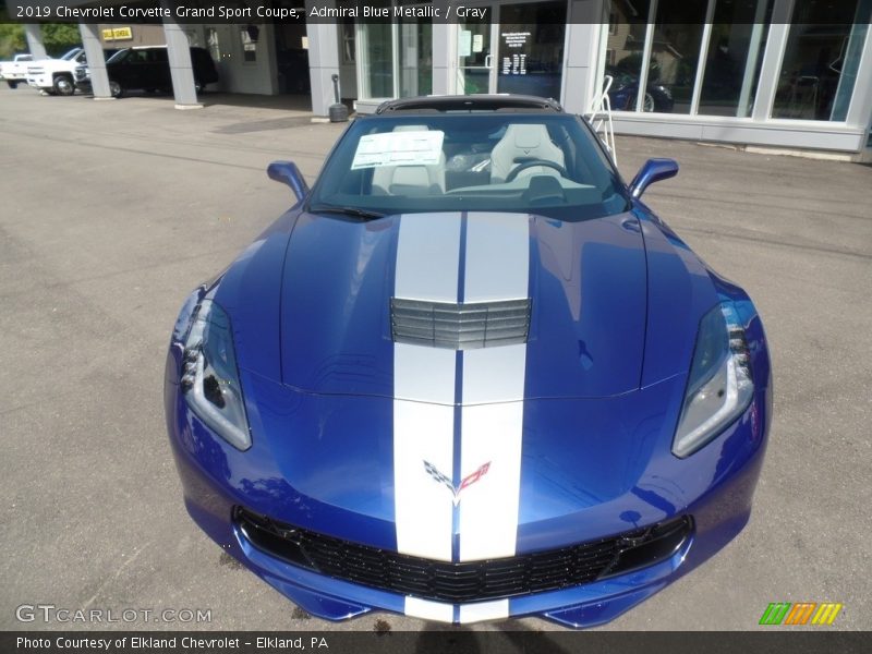 Admiral Blue Metallic / Gray 2019 Chevrolet Corvette Grand Sport Coupe