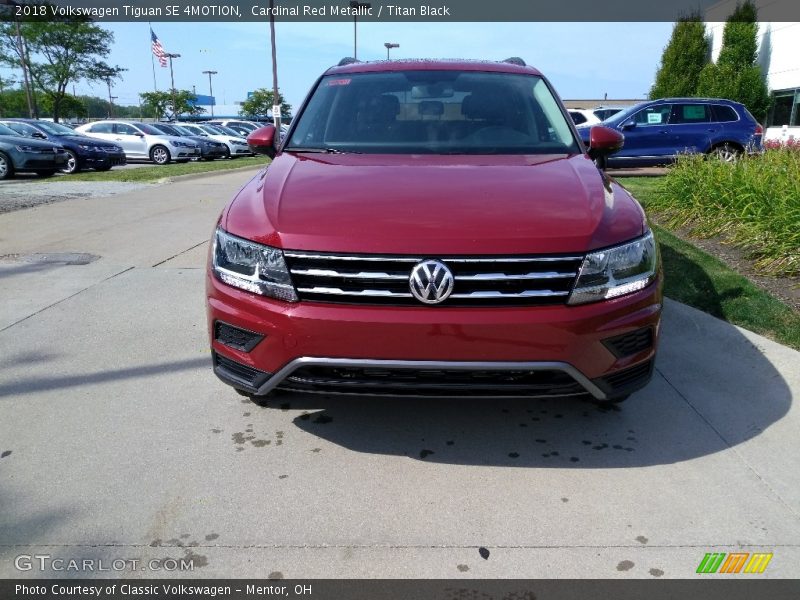 Cardinal Red Metallic / Titan Black 2018 Volkswagen Tiguan SE 4MOTION