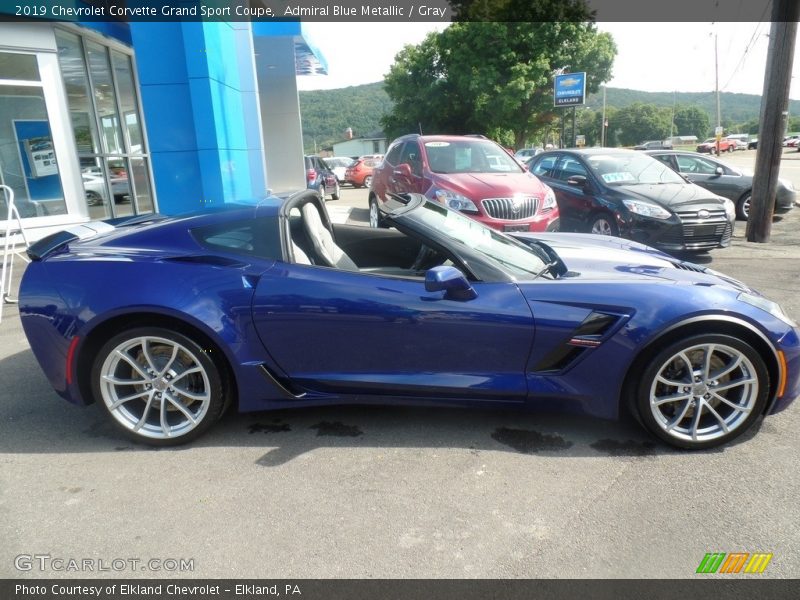 Admiral Blue Metallic / Gray 2019 Chevrolet Corvette Grand Sport Coupe