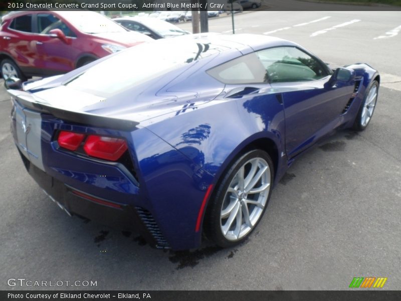 Admiral Blue Metallic / Gray 2019 Chevrolet Corvette Grand Sport Coupe