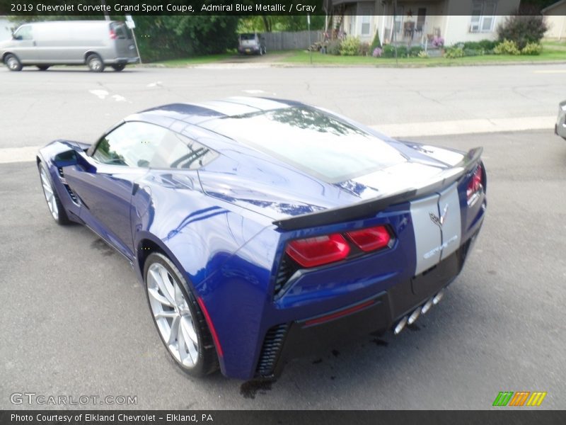 Admiral Blue Metallic / Gray 2019 Chevrolet Corvette Grand Sport Coupe
