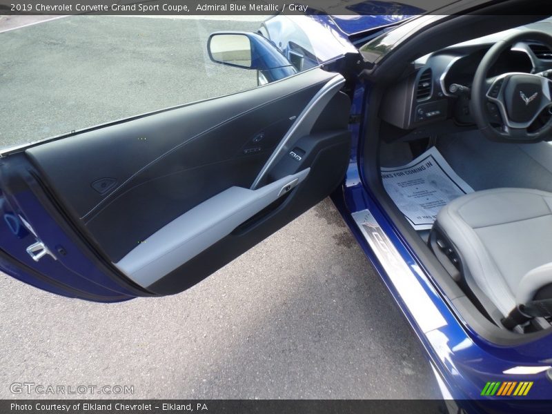 Admiral Blue Metallic / Gray 2019 Chevrolet Corvette Grand Sport Coupe