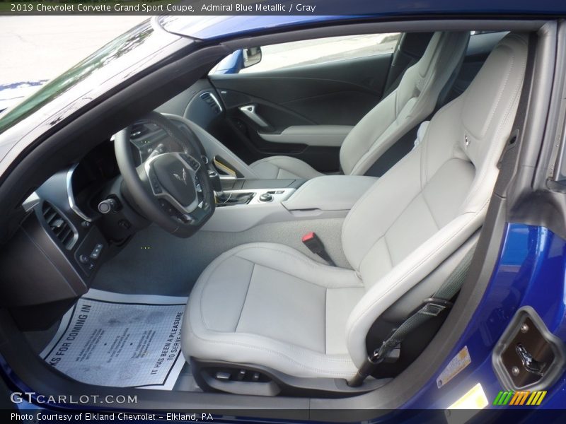 Admiral Blue Metallic / Gray 2019 Chevrolet Corvette Grand Sport Coupe