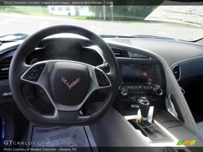 Admiral Blue Metallic / Gray 2019 Chevrolet Corvette Grand Sport Coupe