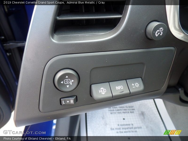 Admiral Blue Metallic / Gray 2019 Chevrolet Corvette Grand Sport Coupe