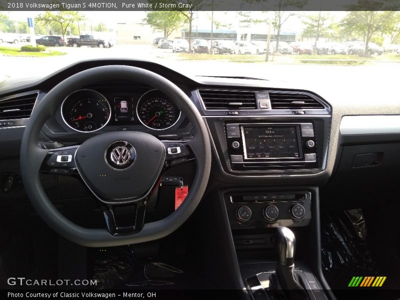 Pure White / Storm Gray 2018 Volkswagen Tiguan S 4MOTION