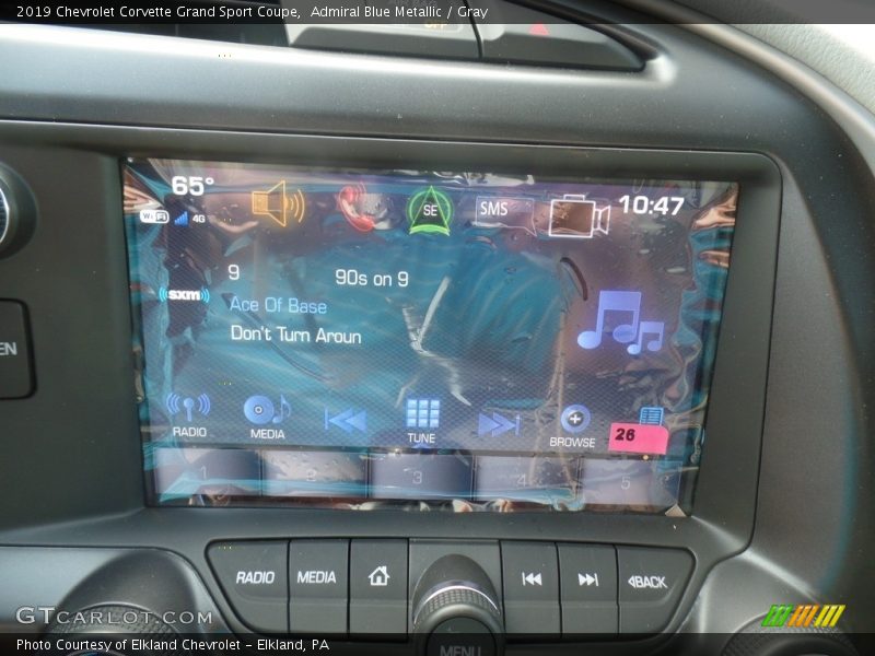 Admiral Blue Metallic / Gray 2019 Chevrolet Corvette Grand Sport Coupe