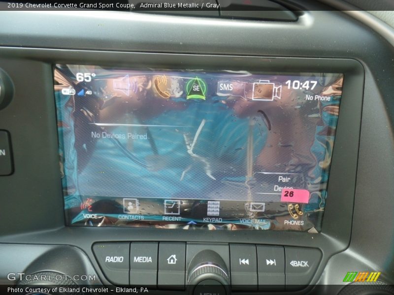 Admiral Blue Metallic / Gray 2019 Chevrolet Corvette Grand Sport Coupe