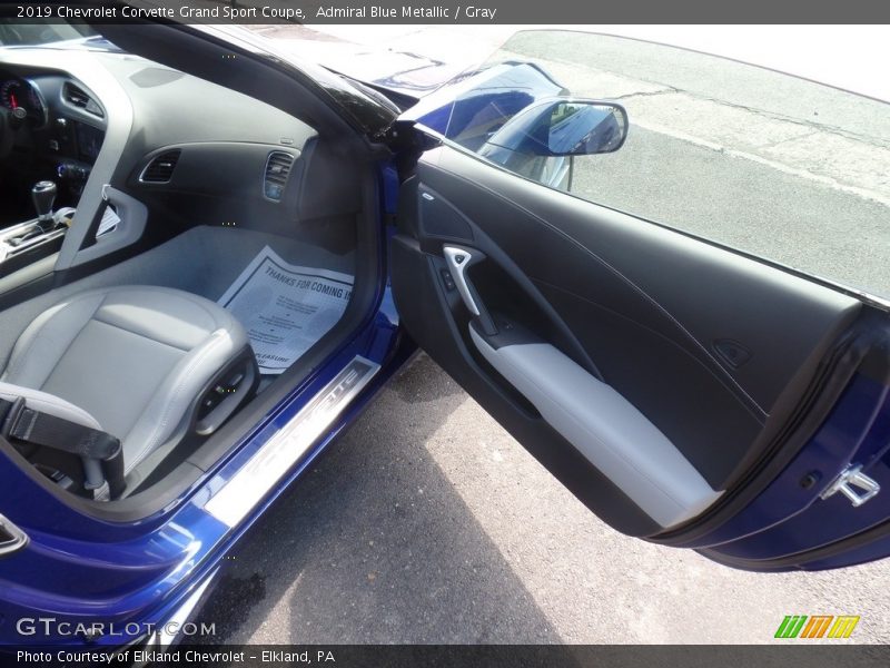 Admiral Blue Metallic / Gray 2019 Chevrolet Corvette Grand Sport Coupe