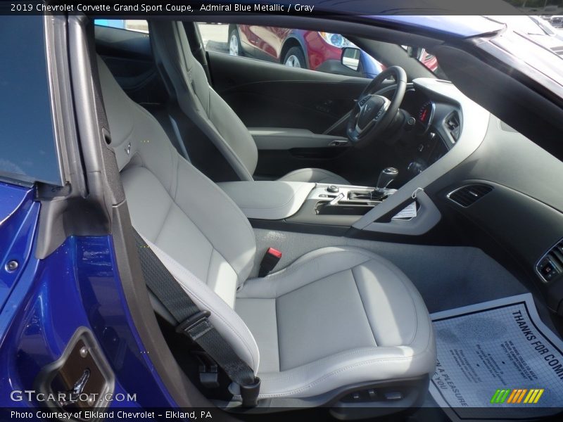 Admiral Blue Metallic / Gray 2019 Chevrolet Corvette Grand Sport Coupe
