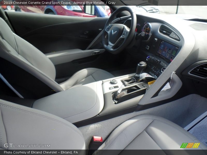 Admiral Blue Metallic / Gray 2019 Chevrolet Corvette Grand Sport Coupe