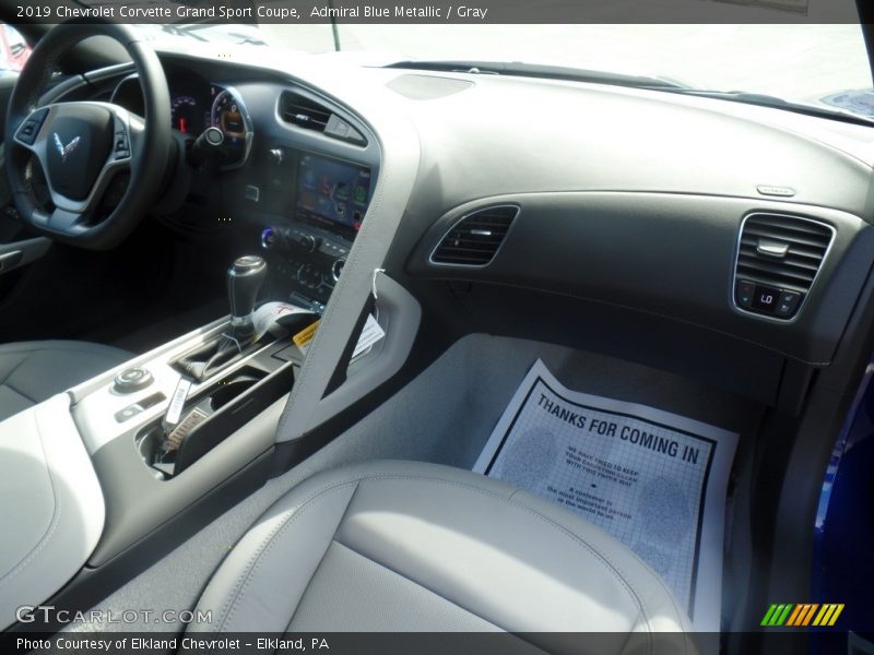 Admiral Blue Metallic / Gray 2019 Chevrolet Corvette Grand Sport Coupe