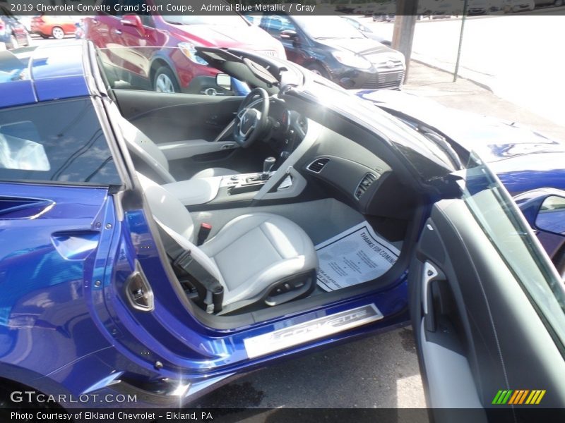 Admiral Blue Metallic / Gray 2019 Chevrolet Corvette Grand Sport Coupe