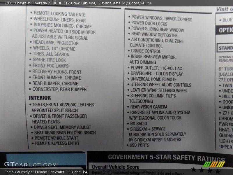 Havana Metallic / Cocoa/­Dune 2018 Chevrolet Silverado 2500HD LTZ Crew Cab 4x4