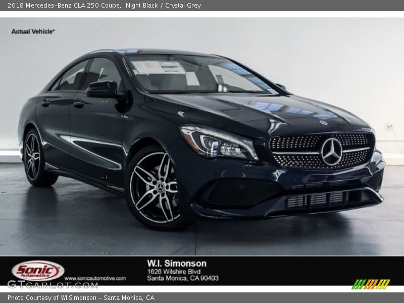 Night Black / Crystal Grey 2018 Mercedes-Benz CLA 250 Coupe