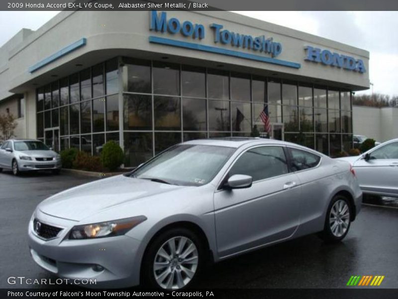 Alabaster Silver Metallic / Black 2009 Honda Accord EX-L V6 Coupe