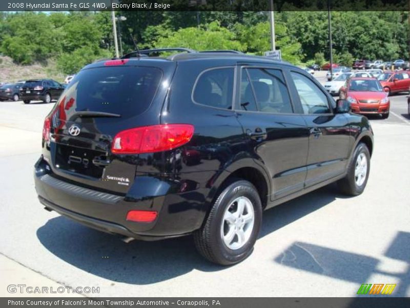 Ebony Black / Beige 2008 Hyundai Santa Fe GLS 4WD