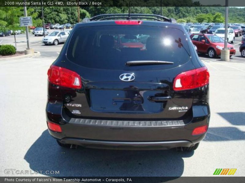 Ebony Black / Beige 2008 Hyundai Santa Fe GLS 4WD
