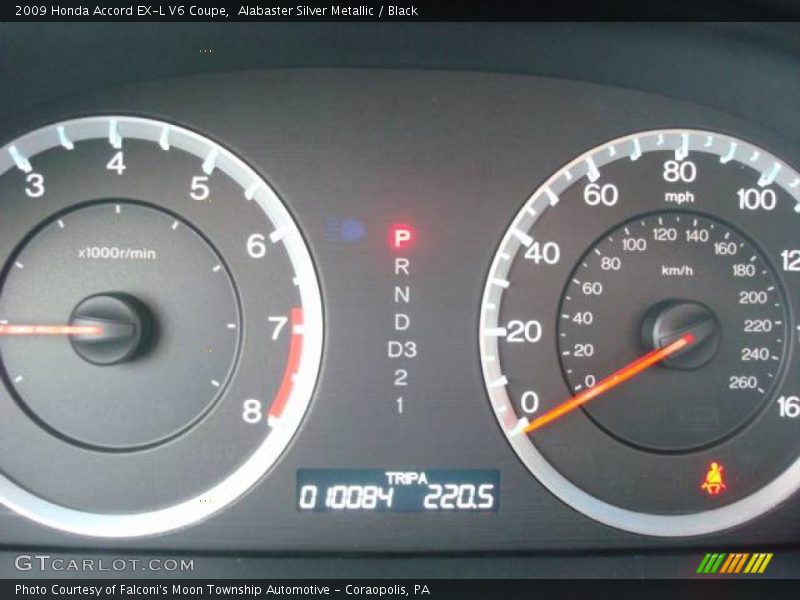 Alabaster Silver Metallic / Black 2009 Honda Accord EX-L V6 Coupe