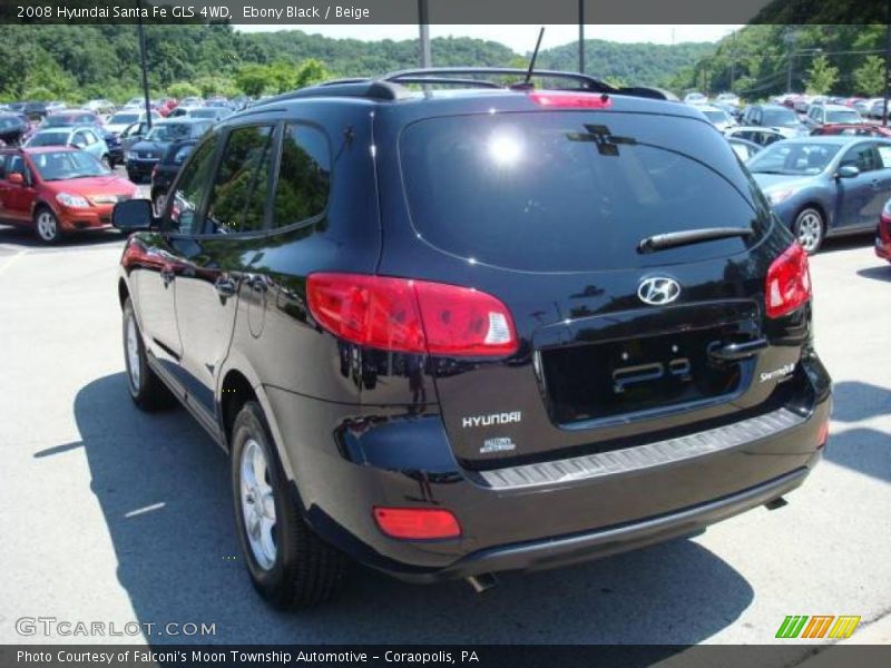 Ebony Black / Beige 2008 Hyundai Santa Fe GLS 4WD