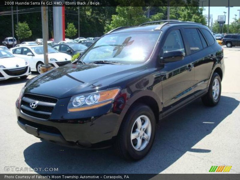 Ebony Black / Beige 2008 Hyundai Santa Fe GLS 4WD