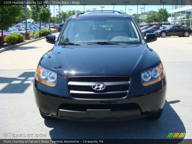 Ebony Black / Beige 2008 Hyundai Santa Fe GLS 4WD
