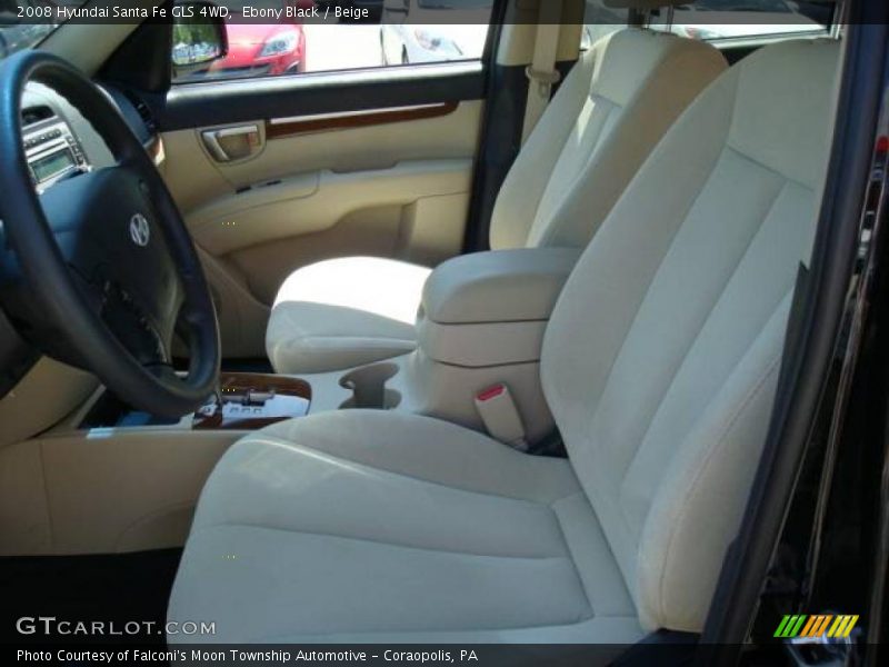 Ebony Black / Beige 2008 Hyundai Santa Fe GLS 4WD