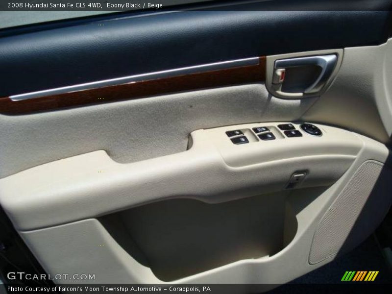 Ebony Black / Beige 2008 Hyundai Santa Fe GLS 4WD