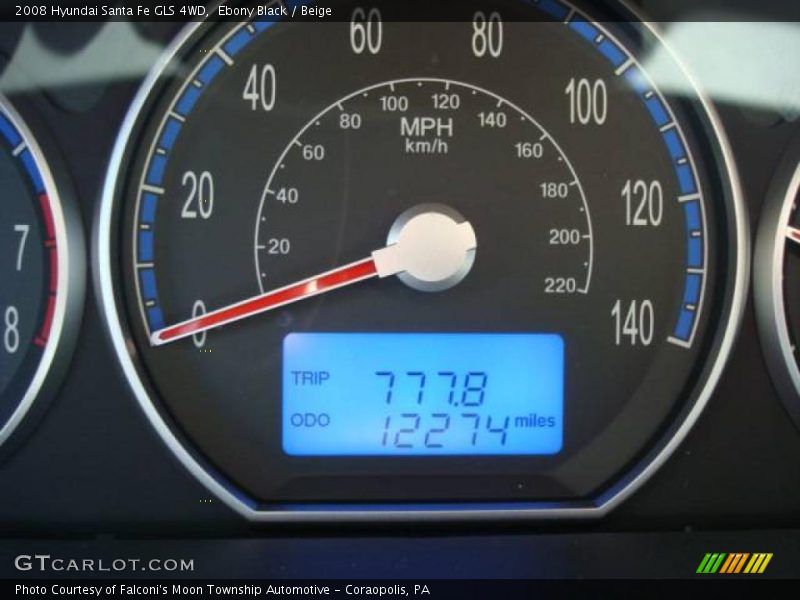 Ebony Black / Beige 2008 Hyundai Santa Fe GLS 4WD