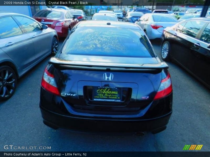 Crystal Black Pearl / Black 2009 Honda Civic Si Coupe