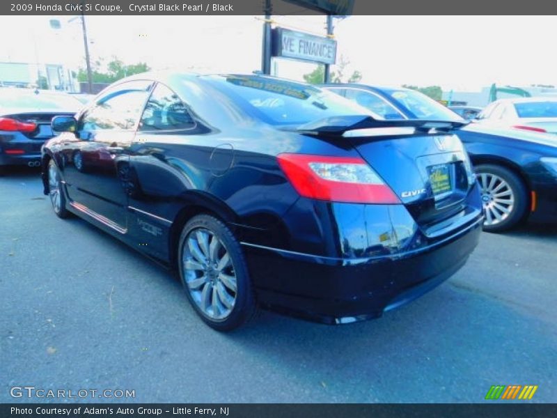Crystal Black Pearl / Black 2009 Honda Civic Si Coupe