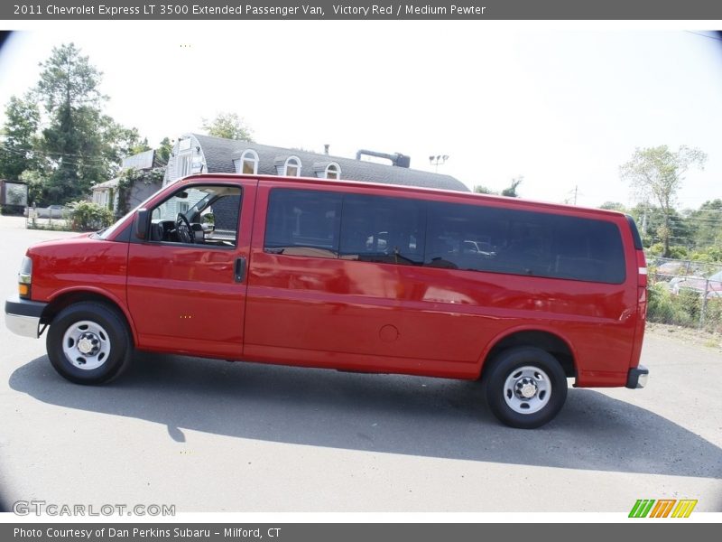 Victory Red / Medium Pewter 2011 Chevrolet Express LT 3500 Extended Passenger Van
