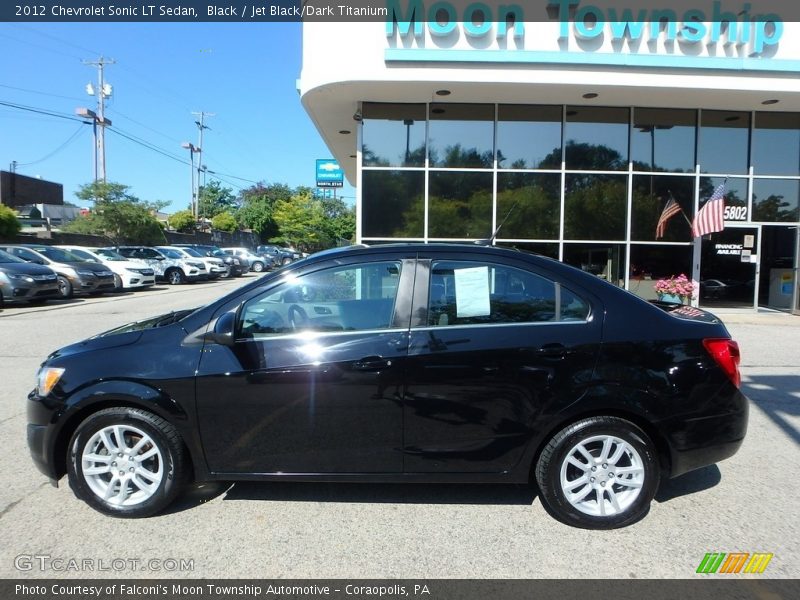 Black / Jet Black/Dark Titanium 2012 Chevrolet Sonic LT Sedan