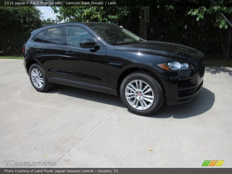 Santorini Black Metallic / Latte 2019 Jaguar F-PACE Prestige AWD
