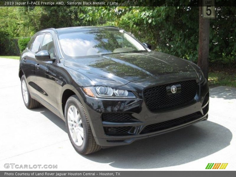 Santorini Black Metallic / Latte 2019 Jaguar F-PACE Prestige AWD