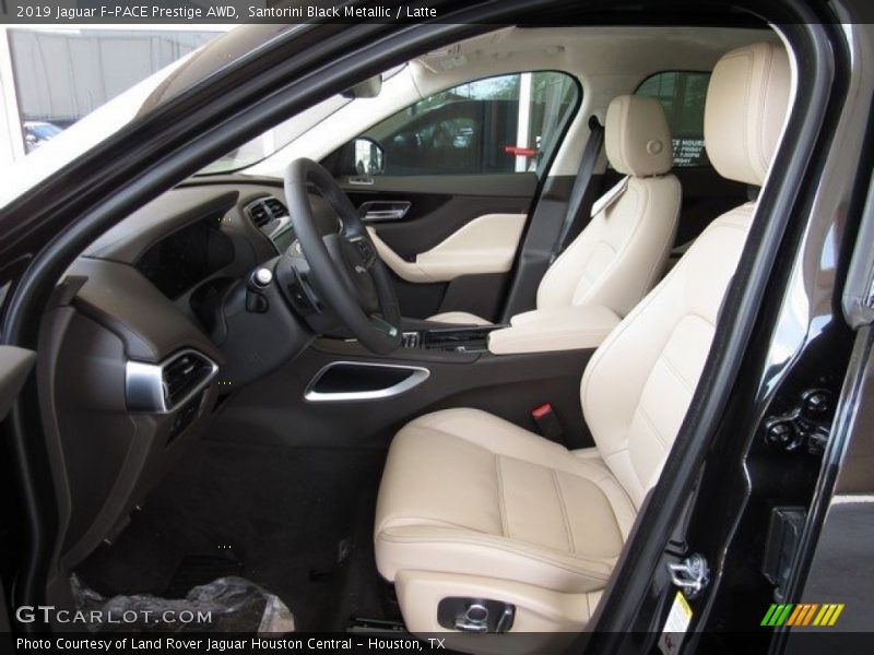 Santorini Black Metallic / Latte 2019 Jaguar F-PACE Prestige AWD