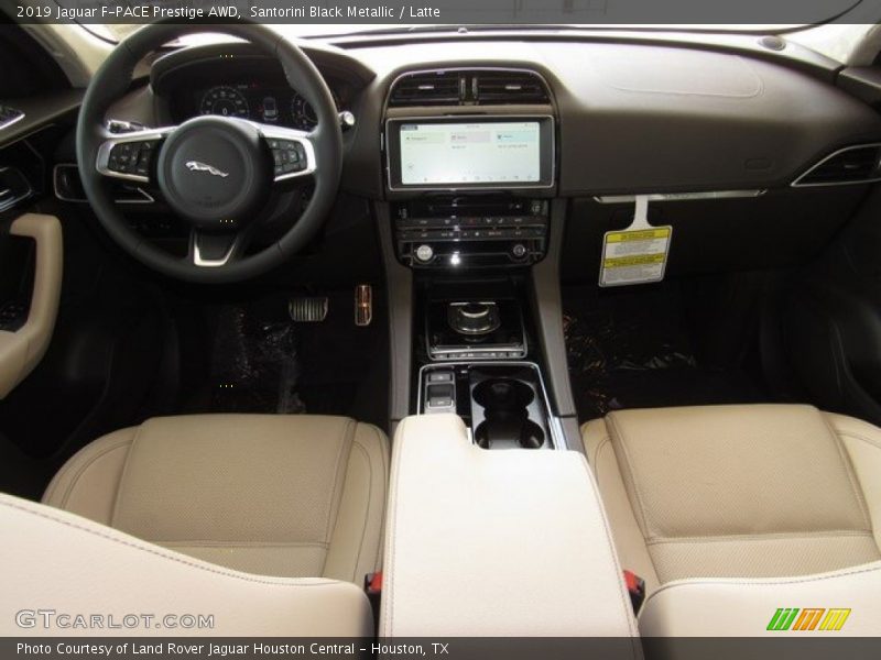 Santorini Black Metallic / Latte 2019 Jaguar F-PACE Prestige AWD
