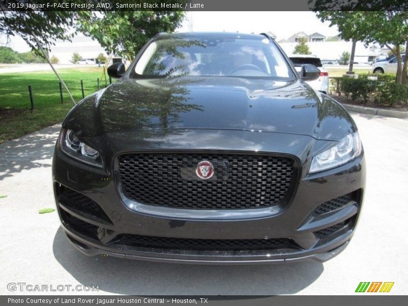 Santorini Black Metallic / Latte 2019 Jaguar F-PACE Prestige AWD