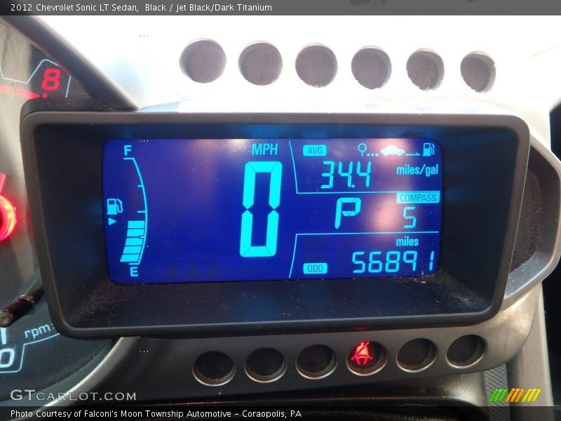 Black / Jet Black/Dark Titanium 2012 Chevrolet Sonic LT Sedan
