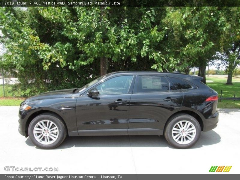 Santorini Black Metallic / Latte 2019 Jaguar F-PACE Prestige AWD