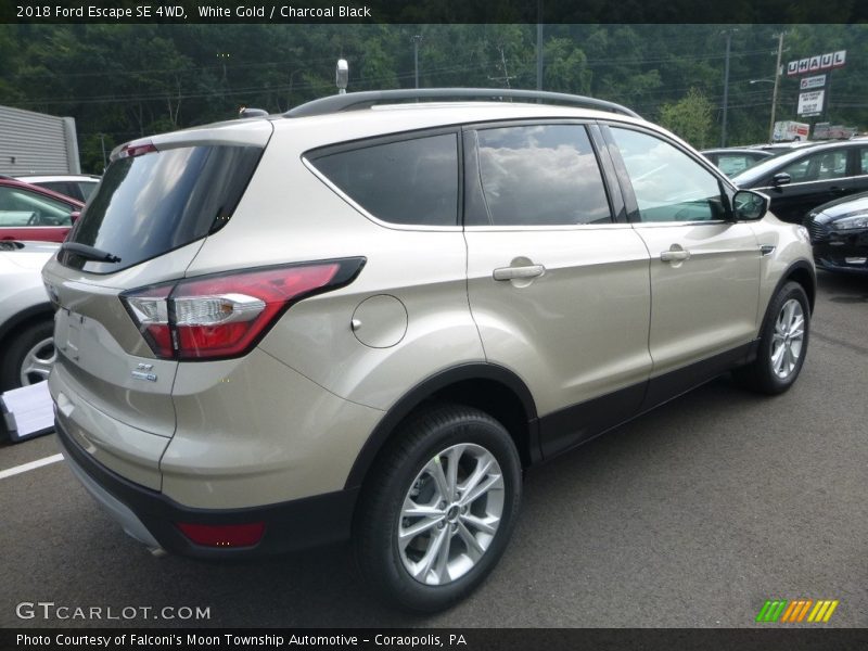 White Gold / Charcoal Black 2018 Ford Escape SE 4WD