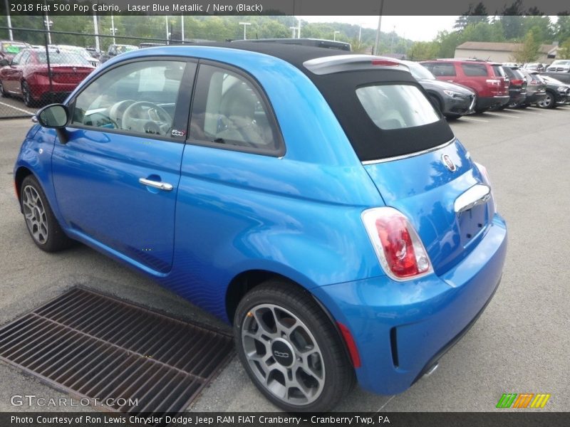 Laser Blue Metallic / Nero (Black) 2018 Fiat 500 Pop Cabrio