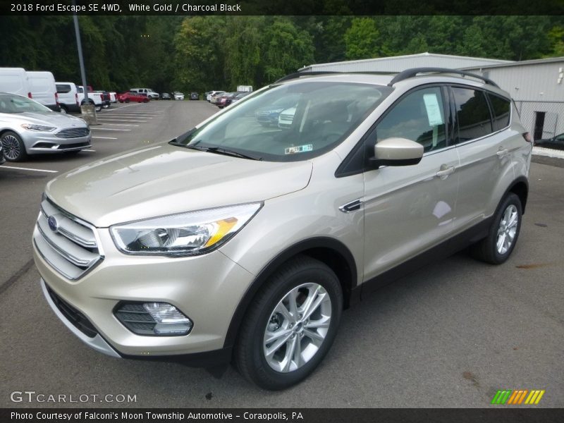 White Gold / Charcoal Black 2018 Ford Escape SE 4WD