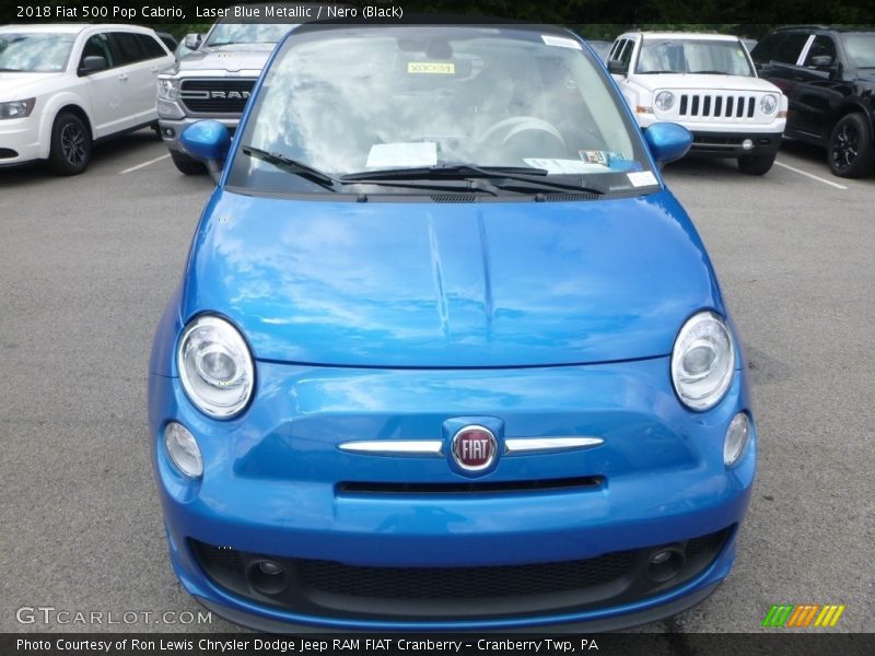 Laser Blue Metallic / Nero (Black) 2018 Fiat 500 Pop Cabrio